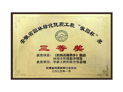 安庆荣获2025“徽园杯”奖三等奖